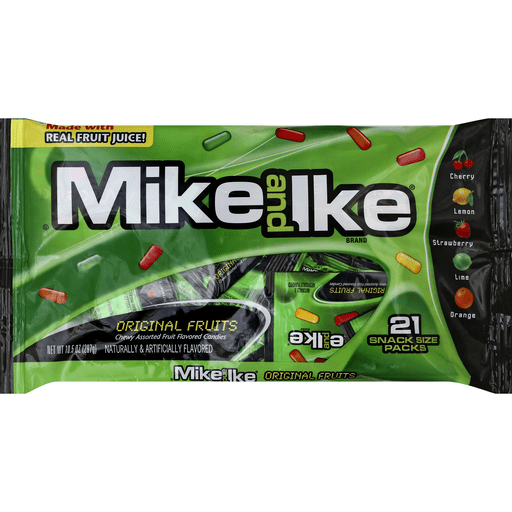 slide 3 of 3, MIKE AND IKE Original Fruit Snack Pack, 10.5 oz