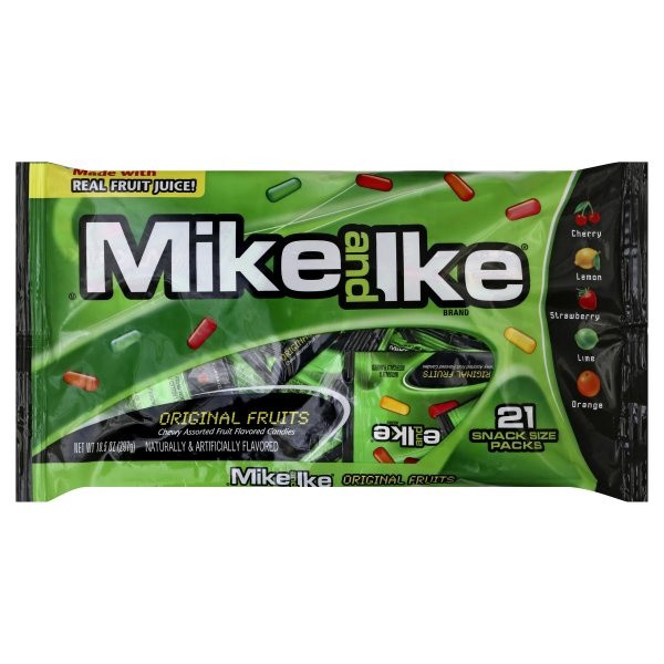 slide 1 of 3, MIKE AND IKE Original Fruit Snack Pack, 10.5 oz