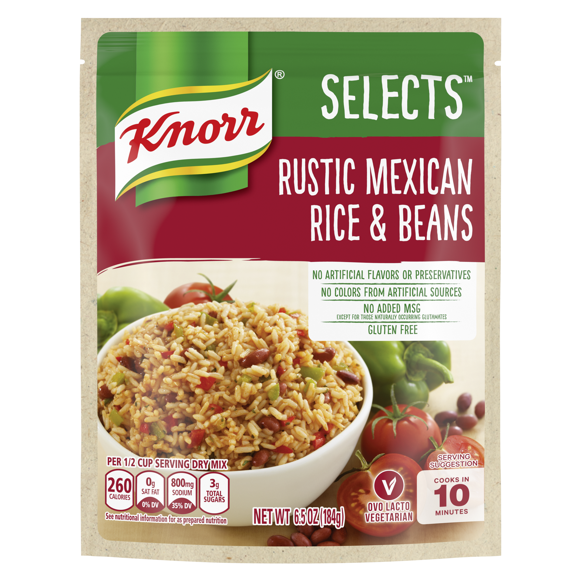 slide 2 of 4, Knorr Selects Rice Side Dish Rustic Mexican Rice & Beans, 6.5 oz, 6.5 oz