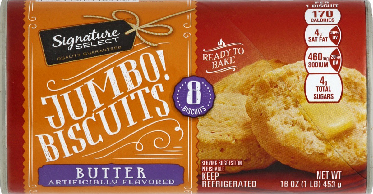 slide 2 of 3, Signature Select Butter Biscuits Jumbo! 8 ea, 8 ct