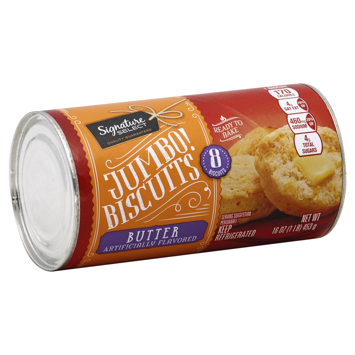 slide 1 of 3, Signature Select Butter Biscuits Jumbo! 8 ea, 8 ct