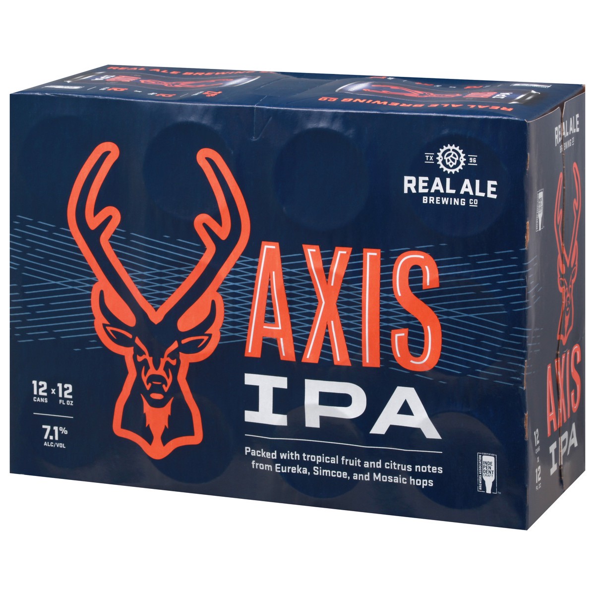 slide 8 of 11, Real Ale Brewing Co IPA Axis Beer 12-12 fl oz Cans, 12 ct