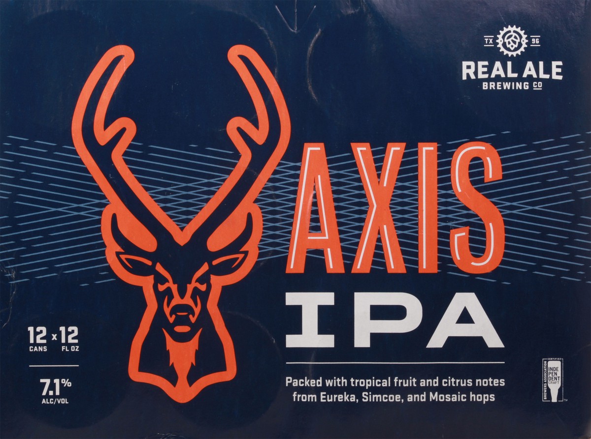 slide 4 of 11, Real Ale Brewing Co IPA Axis Beer 12-12 fl oz Cans, 12 ct
