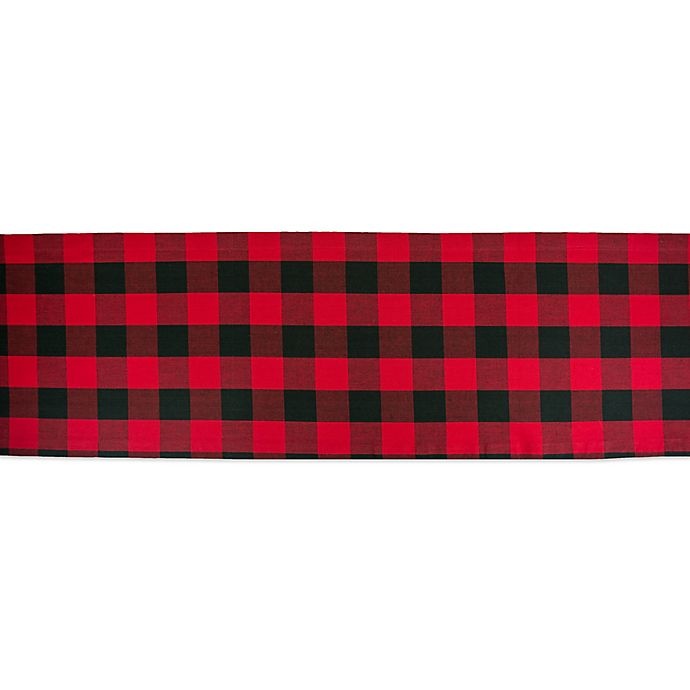 slide 3 of 3, Design Imports Buffalo Check Table Runner - Red, 72 in