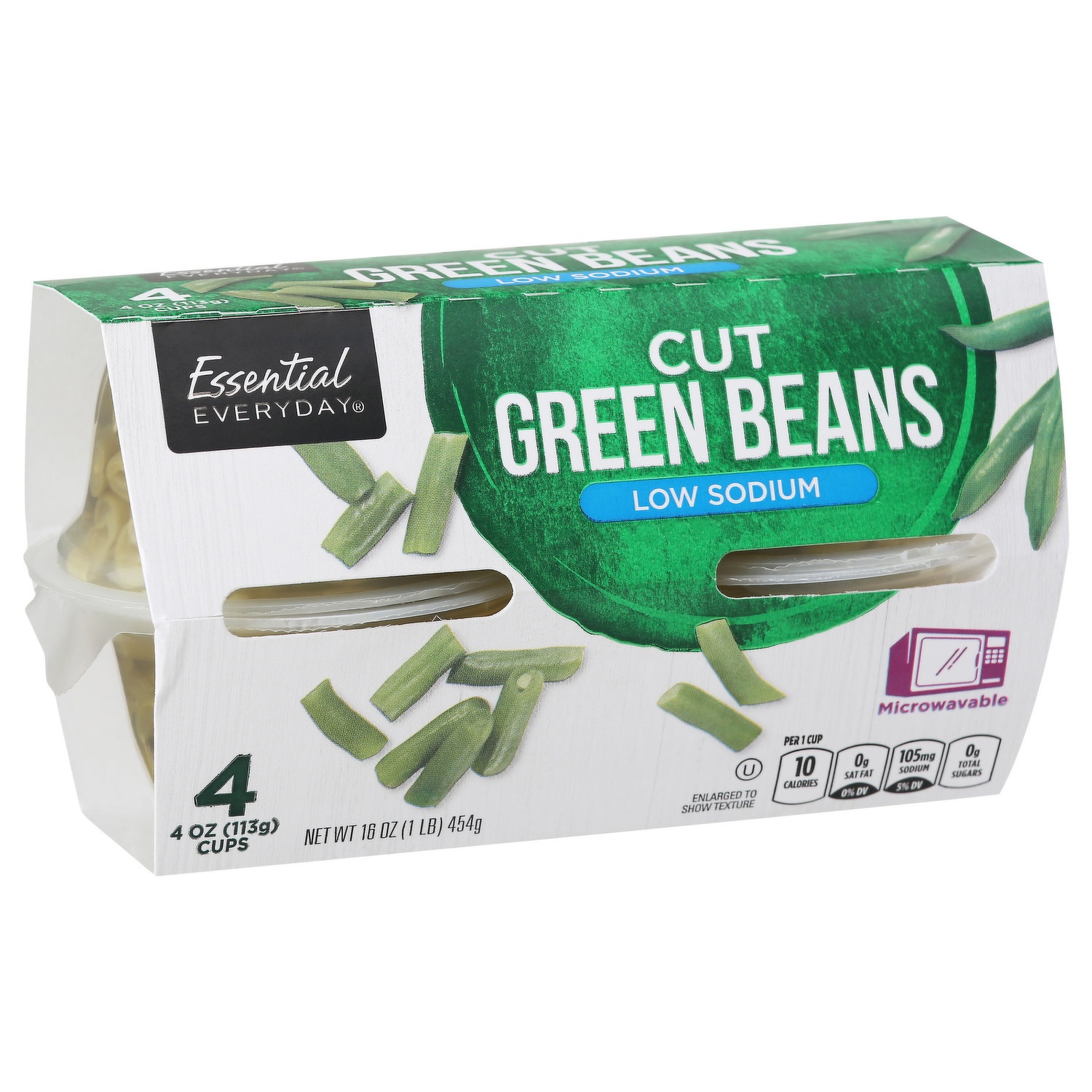 slide 1 of 6, Essential Everyday Green Beans, Cut, Low Sodium, 16 oz