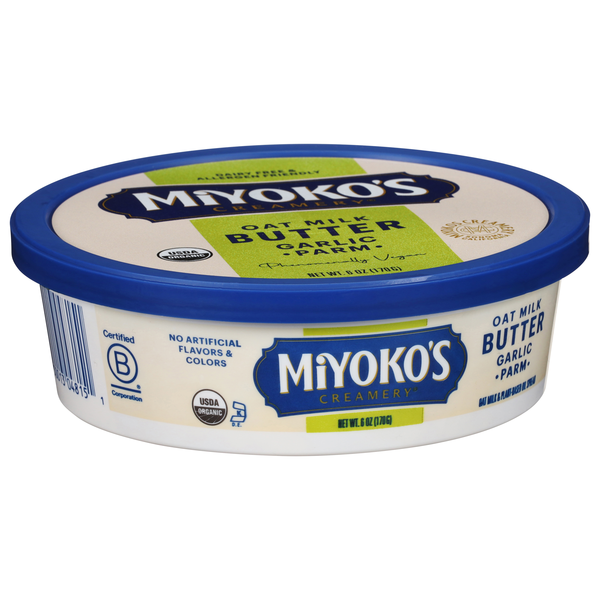 slide 1 of 1, Miyoko's Creamery Oat Milk Butter, Garlic Parm, 6 oz