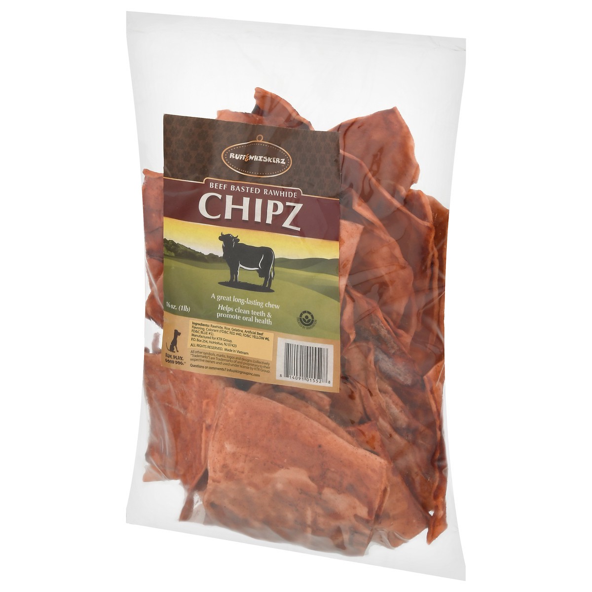 slide 6 of 9, Ruff & Whiskerz Rawhide Beef Basted Chipz 16 oz, 16 oz