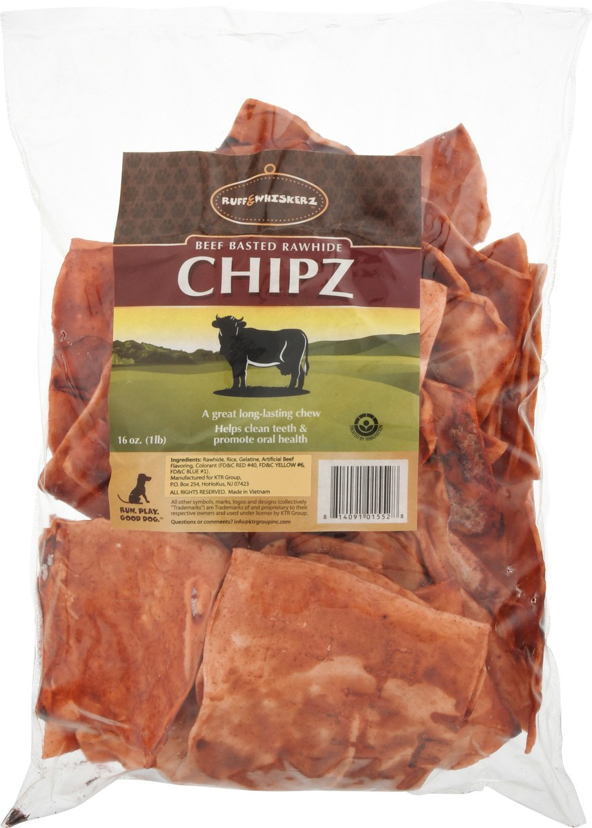 slide 5 of 9, Ruff & Whiskerz Rawhide Beef Basted Chipz 16 oz, 16 oz
