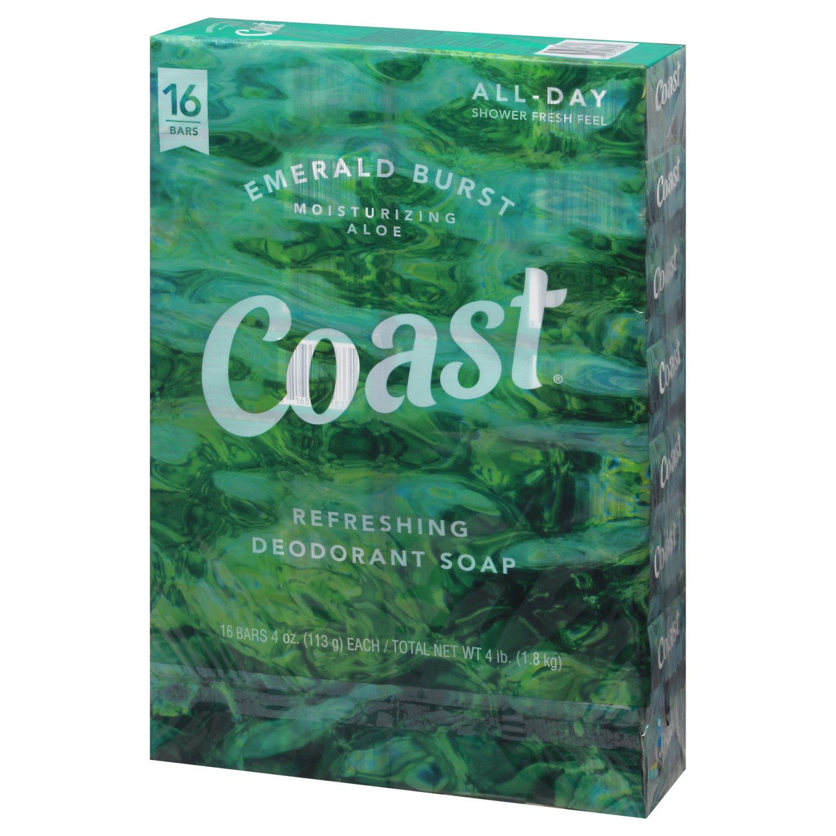 slide 5 of 14, Coast Refreshing Emerald Burst Deodorant Soap 16 - 4 oz Bars, 16 ct