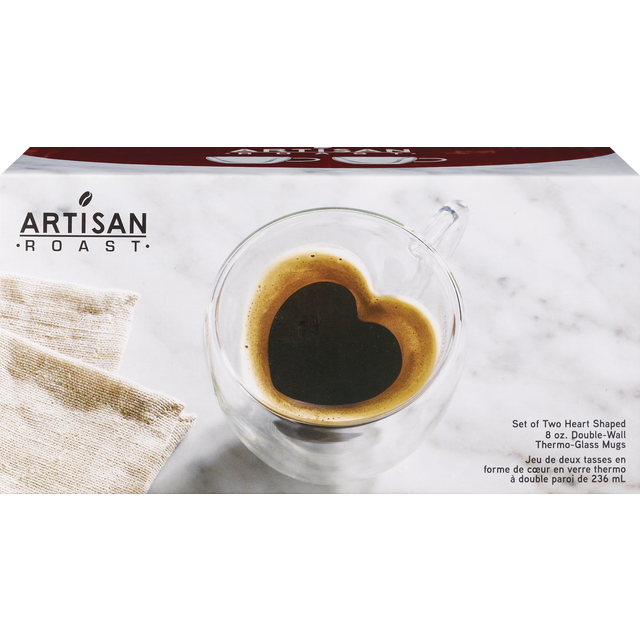 slide 1 of 1, GODINGER Double Wall Heart Coffee Mug Pair, 1 ct