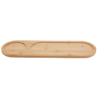 slide 2 of 13, Stoneware & Bamboo Serving Set 3-Piece, 3 ct
