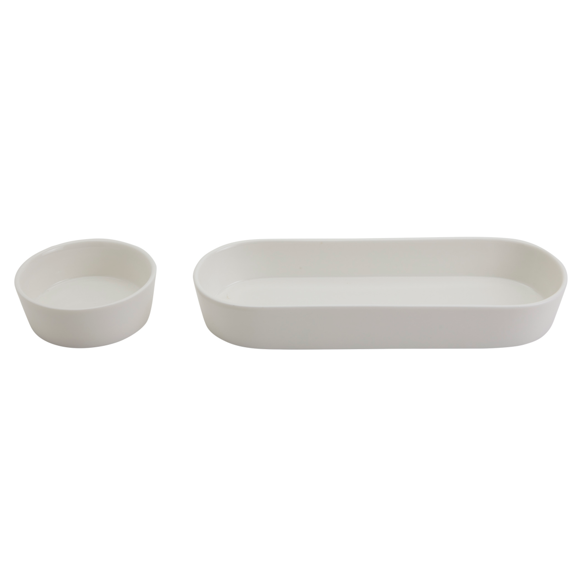 slide 8 of 13, Stoneware & Bamboo Serving Set 3-Piece, 3 ct