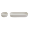 slide 3 of 13, Stoneware & Bamboo Serving Set 3-Piece, 3 ct