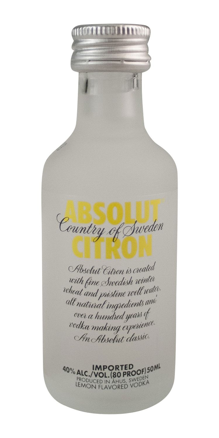 slide 1 of 1, Absolut Vodka Citron, 50 ml