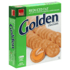 slide 1 of 1, Harris Teeter Golden Crackers - Reduced Fat, 13.7 oz