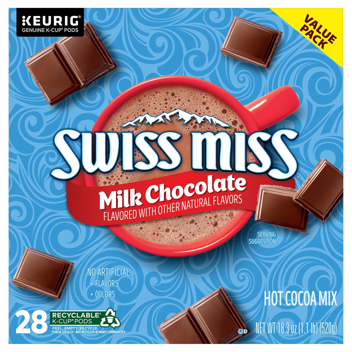 slide 1 of 7, Swiss Miss K-Cup Milk Hot Chocolate - 28 ct, 28 ct