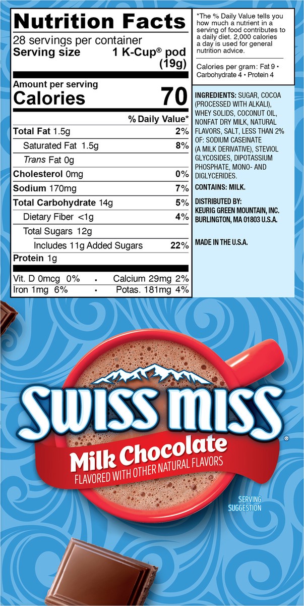 slide 7 of 7, Swiss Miss K-Cup Milk Hot Chocolate - 28 ct, 28 ct