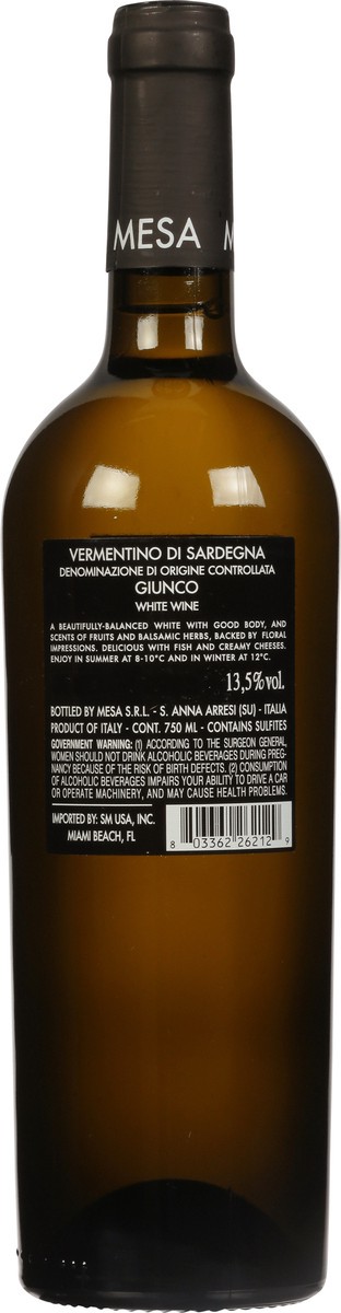 slide 5 of 9, Mesa White Wine Giunco 750 ml, 