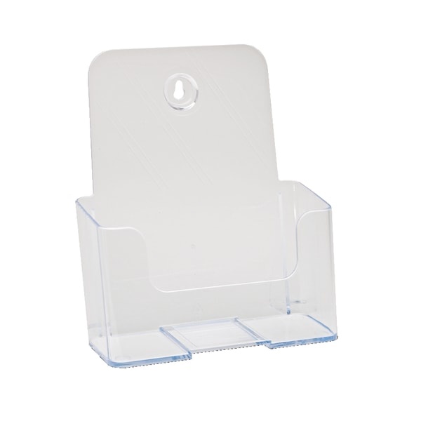 slide 1 of 1, Deflect-O Office Depot Brand Single Compartment Booklet Size Literature Holder, Clear, 1 ct
