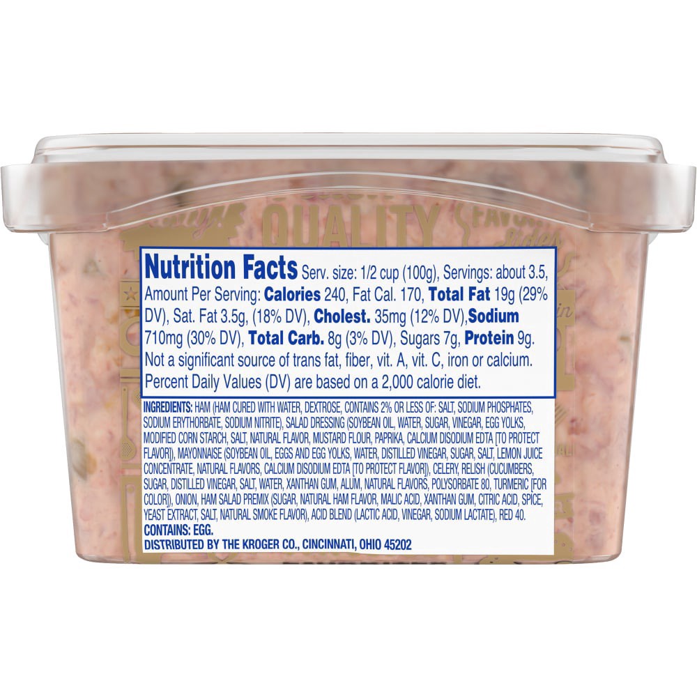 slide 3 of 3, Kroger Ham Salad, 12 oz