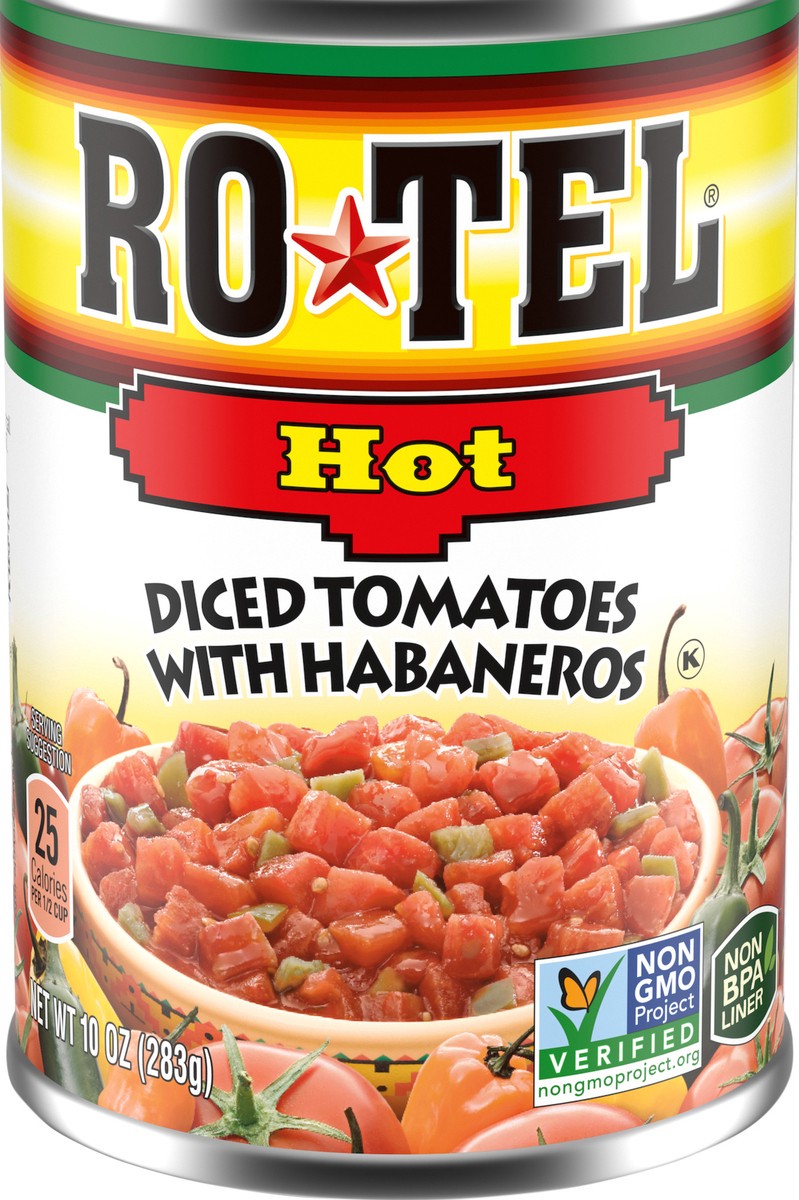 slide 2 of 2, Rotel Hot Diced Tomatoes With Habaneros 10 oz, 10 oz