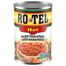 Rotel Hot Diced Tomatoes With Habaneros 10 oz