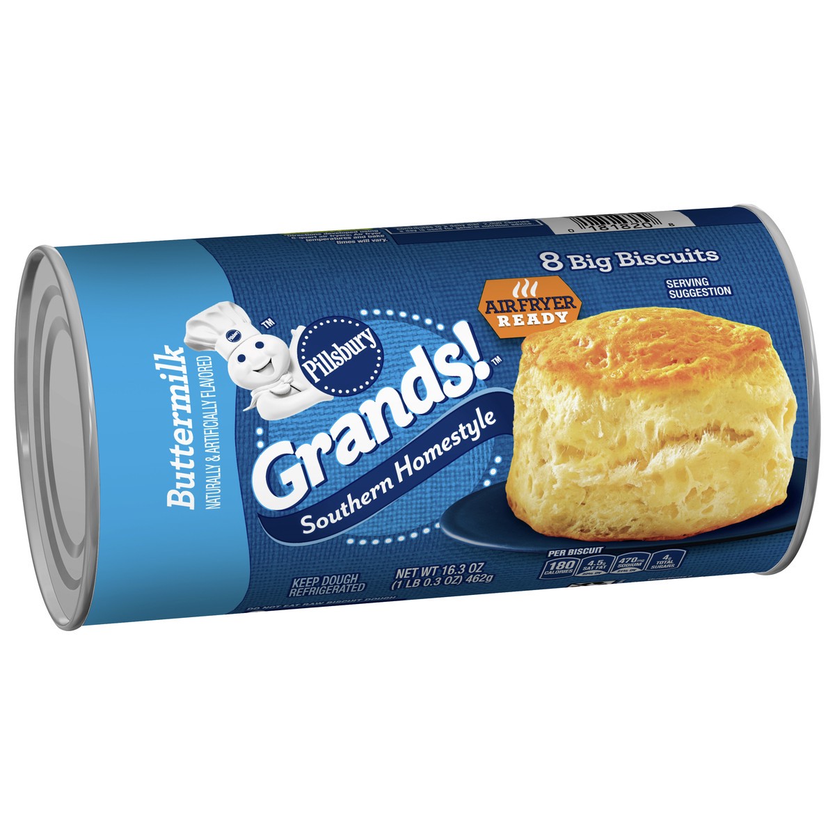 slide 7 of 14, Grands! Southern Homestyle Buttermilk Refrigerated Biscuit Dough, 8 Biscuits, 16.3 oz, 8 ct