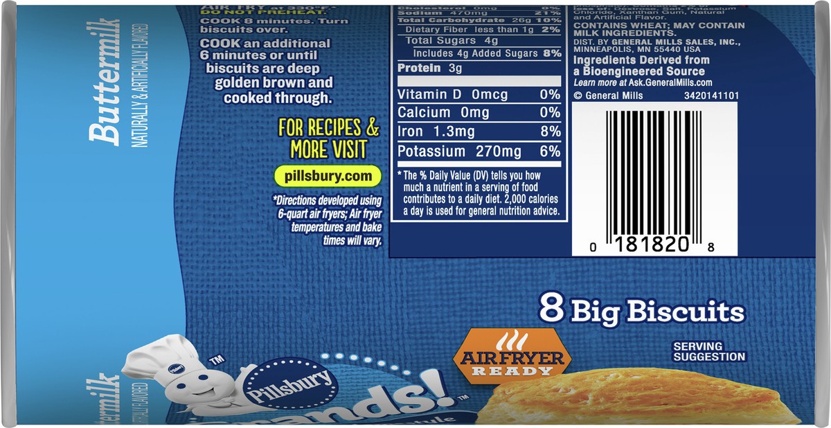 slide 4 of 14, Grands! Southern Homestyle Buttermilk Refrigerated Biscuit Dough, 8 Biscuits, 16.3 oz, 8 ct