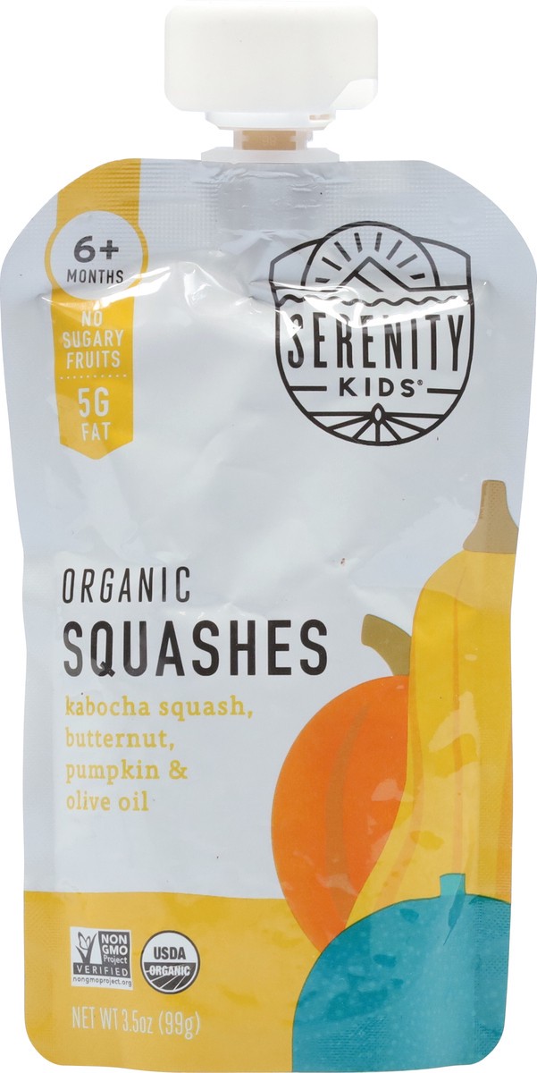 slide 3 of 9, Serenity Kids Organic Squashes with Organic Olive Oil Pouch, 3.5oz, 3.5 oz