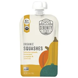 Serenity Kids Organic Squashes with Organic Olive Oil Baby Food Pouch - 3.5oz