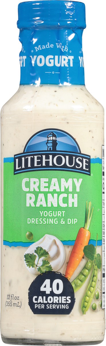 slide 2 of 9, Litehouse Yogurt Creamy Ranch Dressing & Dip 12 fl oz, 12 fl oz