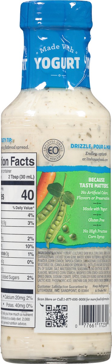slide 7 of 9, Litehouse Yogurt Creamy Ranch Dressing & Dip 12 fl oz, 12 fl oz