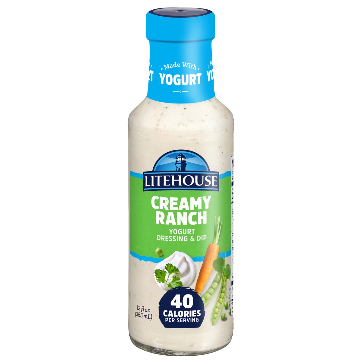 slide 3 of 9, Litehouse Yogurt Creamy Ranch Dressing & Dip 12 fl oz, 12 fl oz