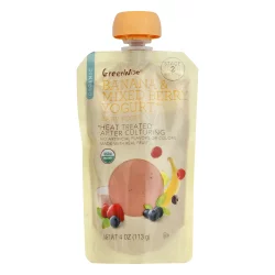 GreenWise Organic Baby Food, Banana & Mixed Berry Yogurt, Stage 2