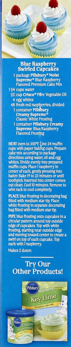 slide 4 of 6, Pillsbury Moist Supreme Blue Raspberry Premium Cake Mix, 15.25 oz