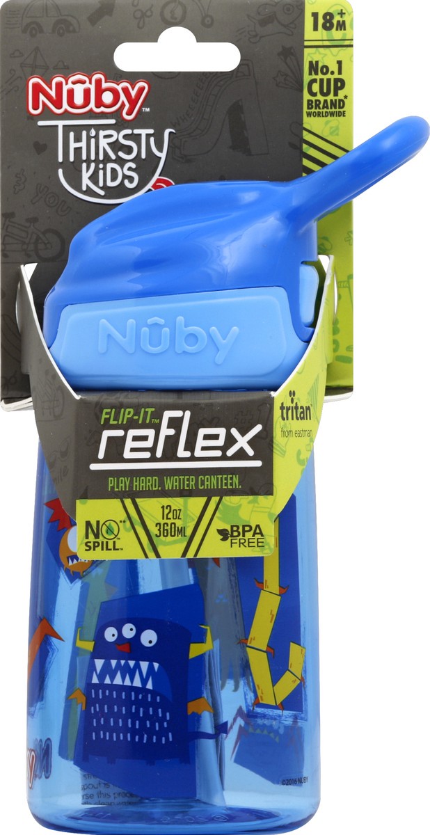 slide 2 of 2, Nuby Water Canteen, Reflex, 12 oz, 1 Each, 1 ct