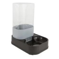 Top Paw Gray & Black Modern Gravity Pet Waterer