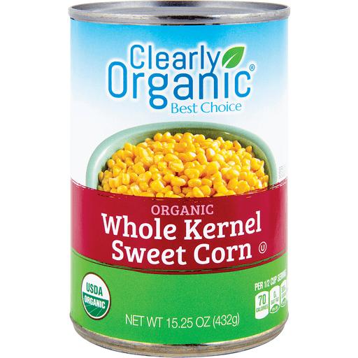 slide 1 of 1, Clearly Organic Whole Kernel Corn, 15.25 oz