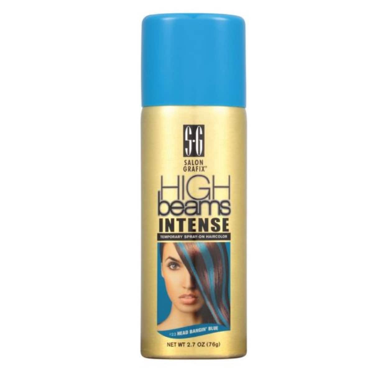 slide 1 of 5, High Beams Temporary Spray Color, Headbangin' Blue, 2.7 oz