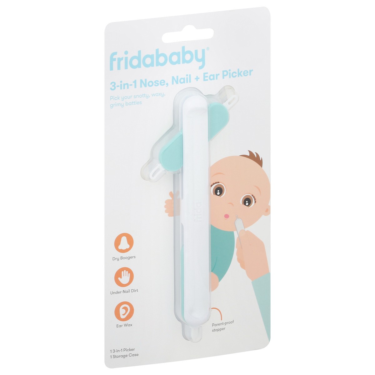 slide 2 of 11, Fridababy 3-in-1 Nose, Nail + Ear Picker 1 ea, 2 ct