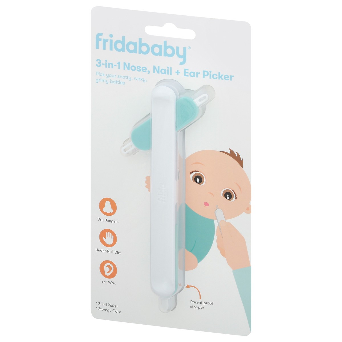 slide 3 of 11, Fridababy 3-in-1 Nose, Nail + Ear Picker 1 ea, 2 ct