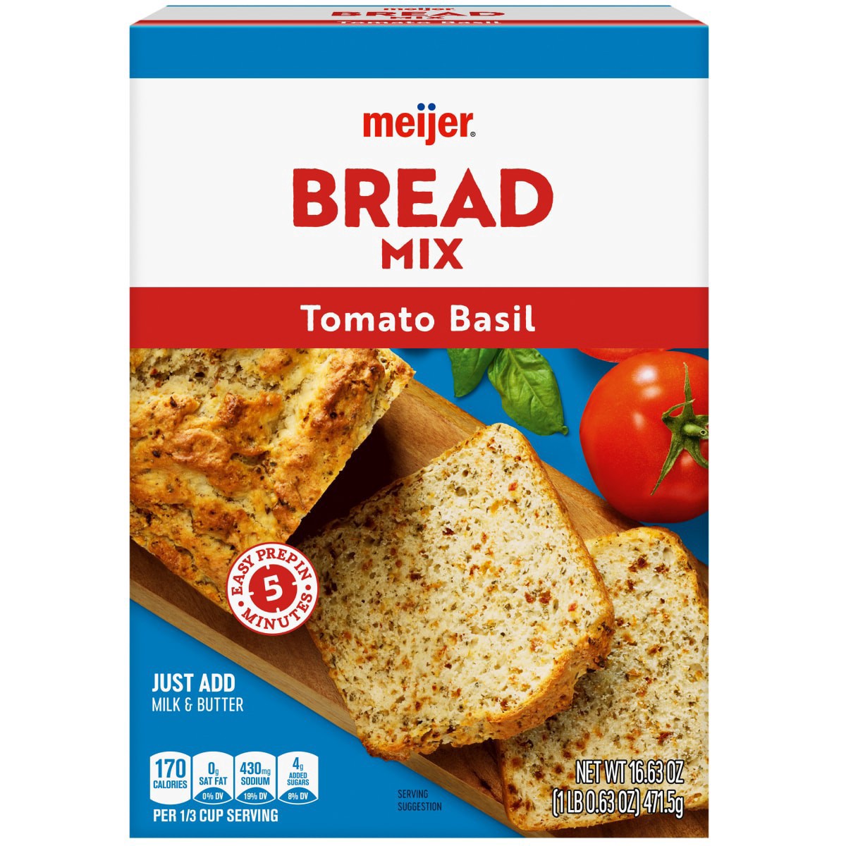 slide 1 of 29, Meijer Tomato Basil Bread, 16.63 oz