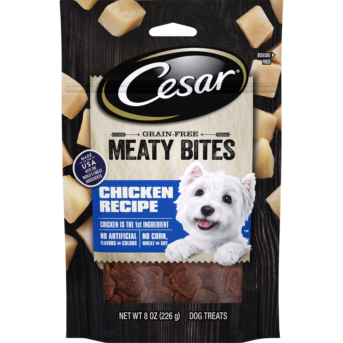 slide 5 of 13, Cesar Chicken Meaty Bites Dog Food, 8 oz