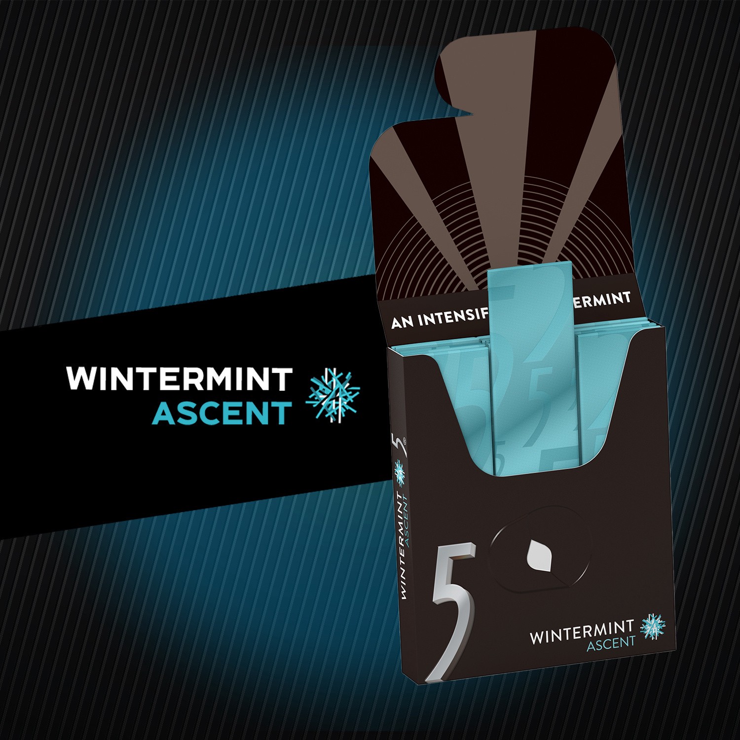 slide 4 of 8, 5 GUM Wintermint Ascent Sugarfree Gum (Pack of 10), 10 ct