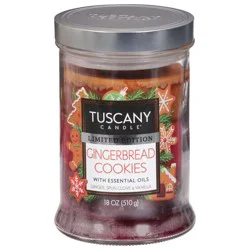Tuscany Candle Gingerbread Cookies Candle with Essential Oils - 1 ea