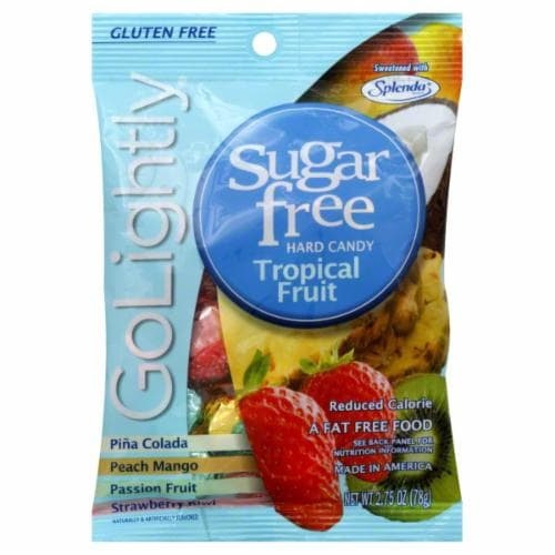 slide 1 of 1, Go Lightly Sugar Free Tropcal Fruit Hard Candy, 2.75 oz