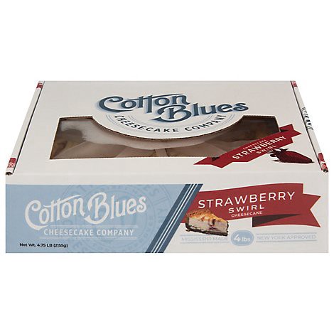 slide 1 of 1, Cotton Blues Cheesecake Company Strawberry Swirl Cheesecake 4.75 lb, 4.75 lb