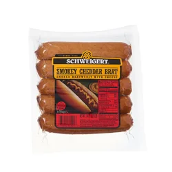 Schweigert Smokey Cheddar Brat, 14 Ounce