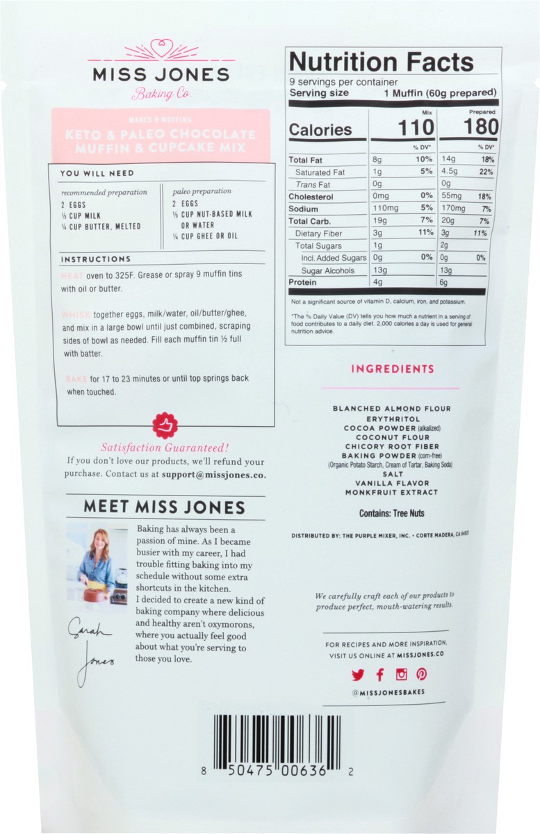 slide 4 of 9, Miss Jones Keto & Paleo Chocolate Muffin & Cupcake Mix 10.57 oz, 10.57 oz