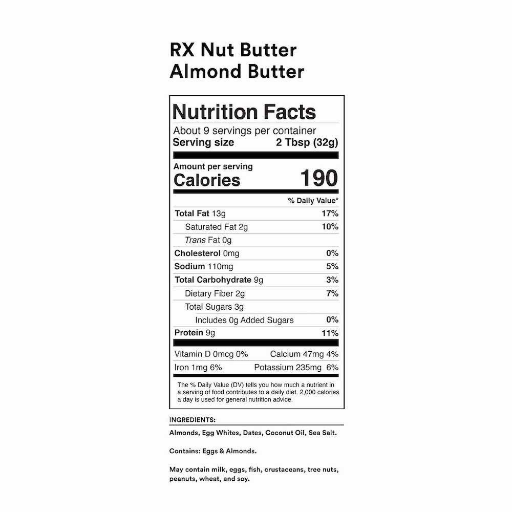 slide 2 of 4, RX Nut Butter Almond Butter, Plain, 10 oz, 10 oz